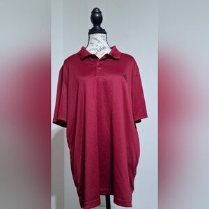 adidas Men's Wine Red Polo Shirt with Embroidered Logo